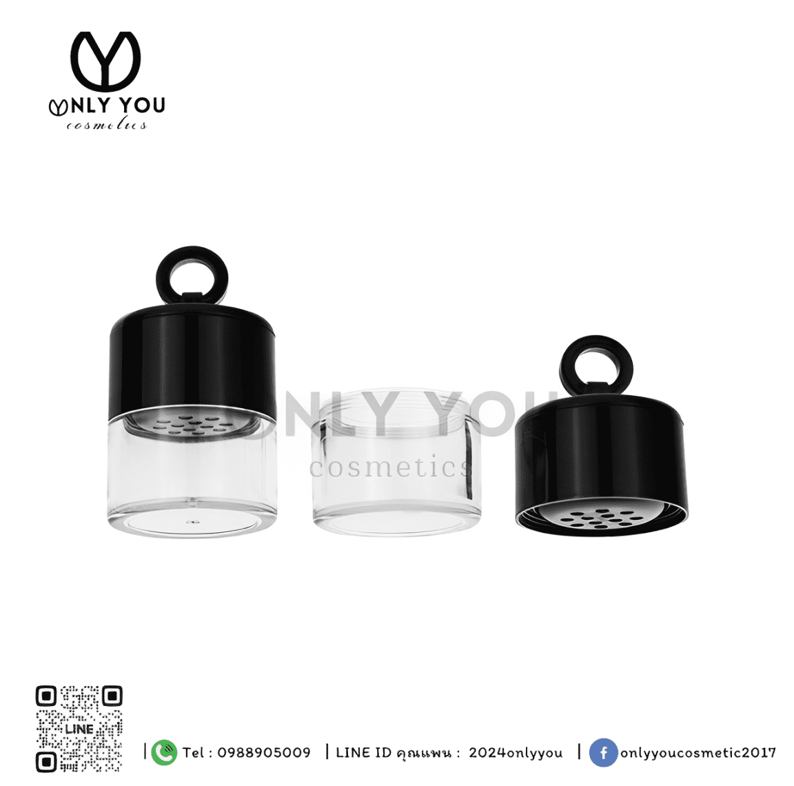 ตลับแป้งสีดำ กระปุกแป้งฝุ่น กระปุกแป้ง แป้งฝุ่นกระปุก ตลับแป้งฝุ่นเปล่า ตลับแป้งอัดแข็ง