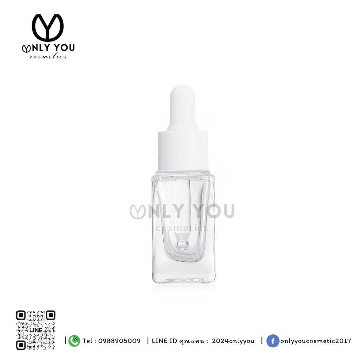 ขวดดรอปเปอร์ทรงสี่เหลี่ยม ขวดแก้ว ขวดดรอปเปอร์ ขวดเซรั่ม ขวดแบบหยด ขนาดเล็ก บรรจุเซรั่ม ขนาด 10 ml Dropper Bottle