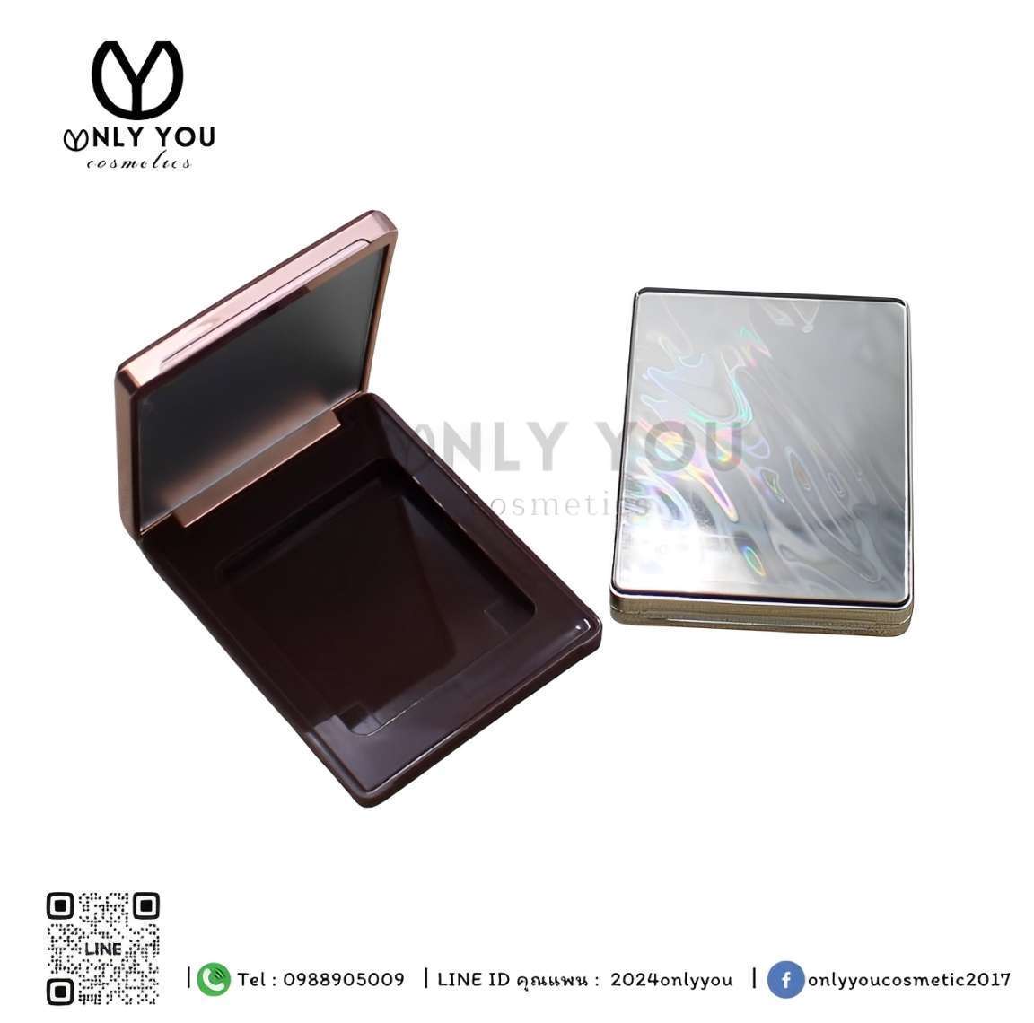 ตลับแป้งสี่เหลี่ยม ตลับบลัชออน  ตลับแป้งพัฟสี่เหลี่ยม ผลิตตลับแป้ง ตลับแป้งเปล่า ตลับแป้ง โรงงานผลิตตลับแป้ง