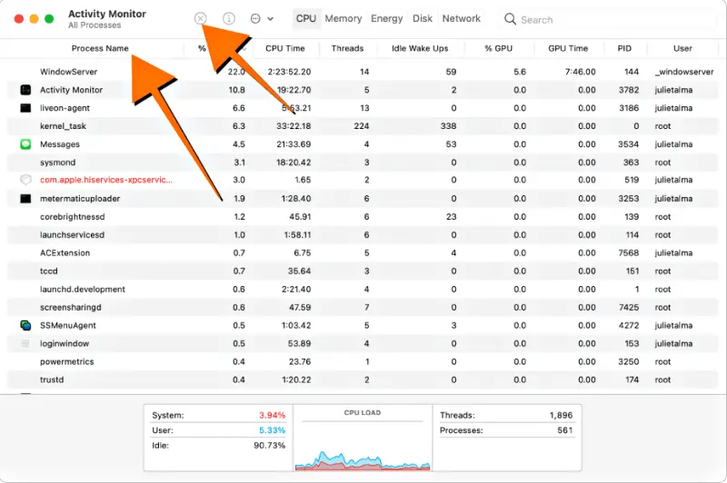 Active Status View Pane