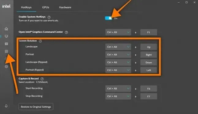 Intel Command Center Screen Rotation How To02