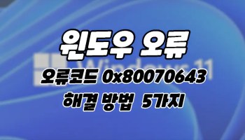 5 way solving windows update install error code 0x80070643