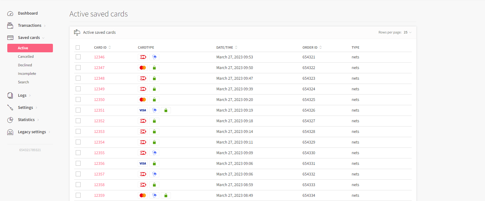 Saved Cards Onpay Documentation - Space Photo Collection - 8K Quality