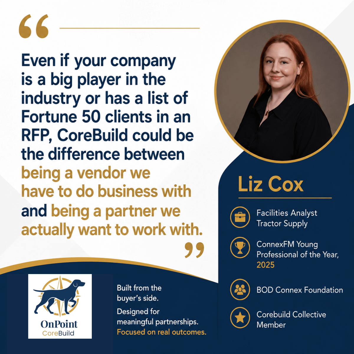 Liz Cox, Facilities Analyst at Tractor Supply, on the CoreBuild Method