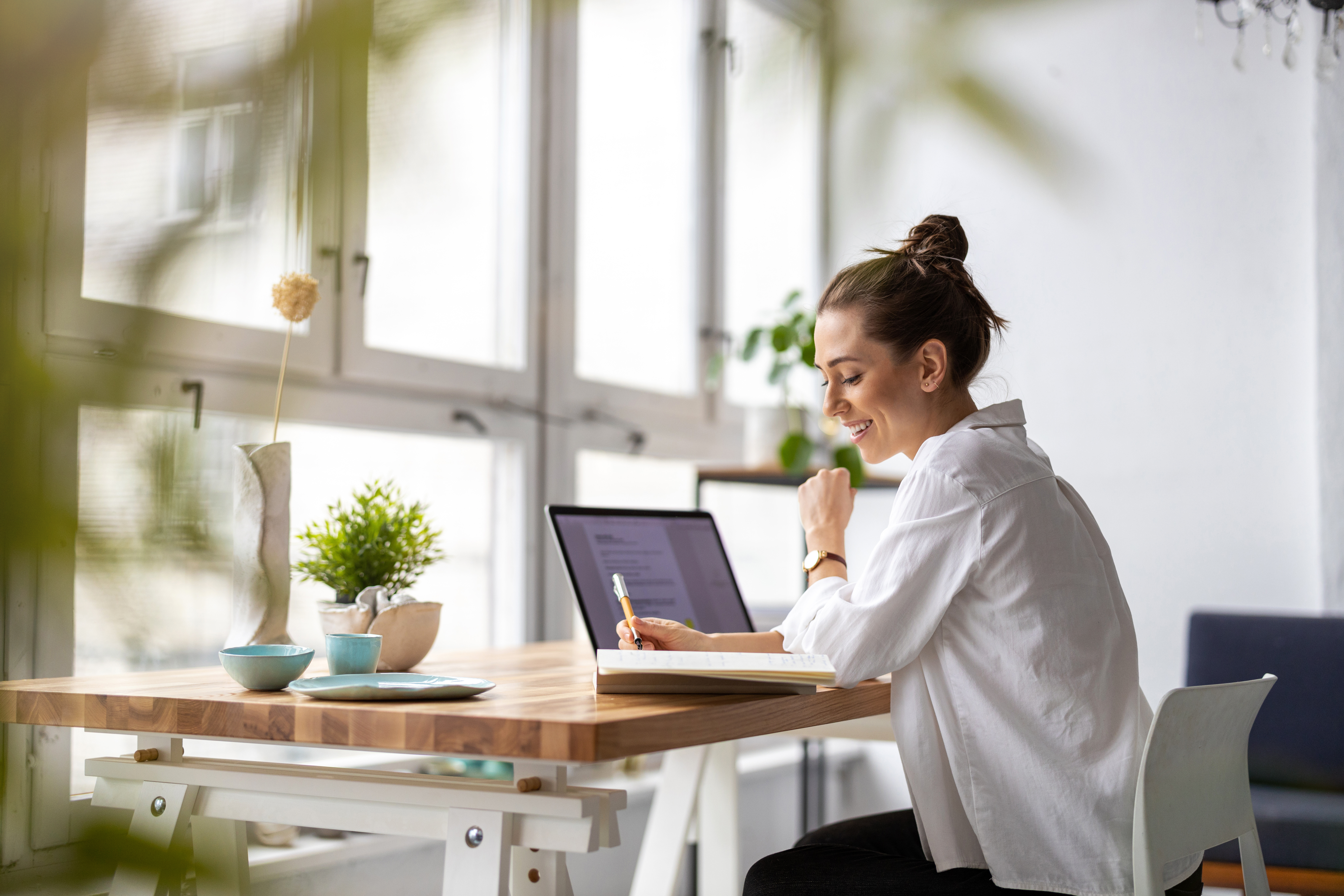 Woman working at office