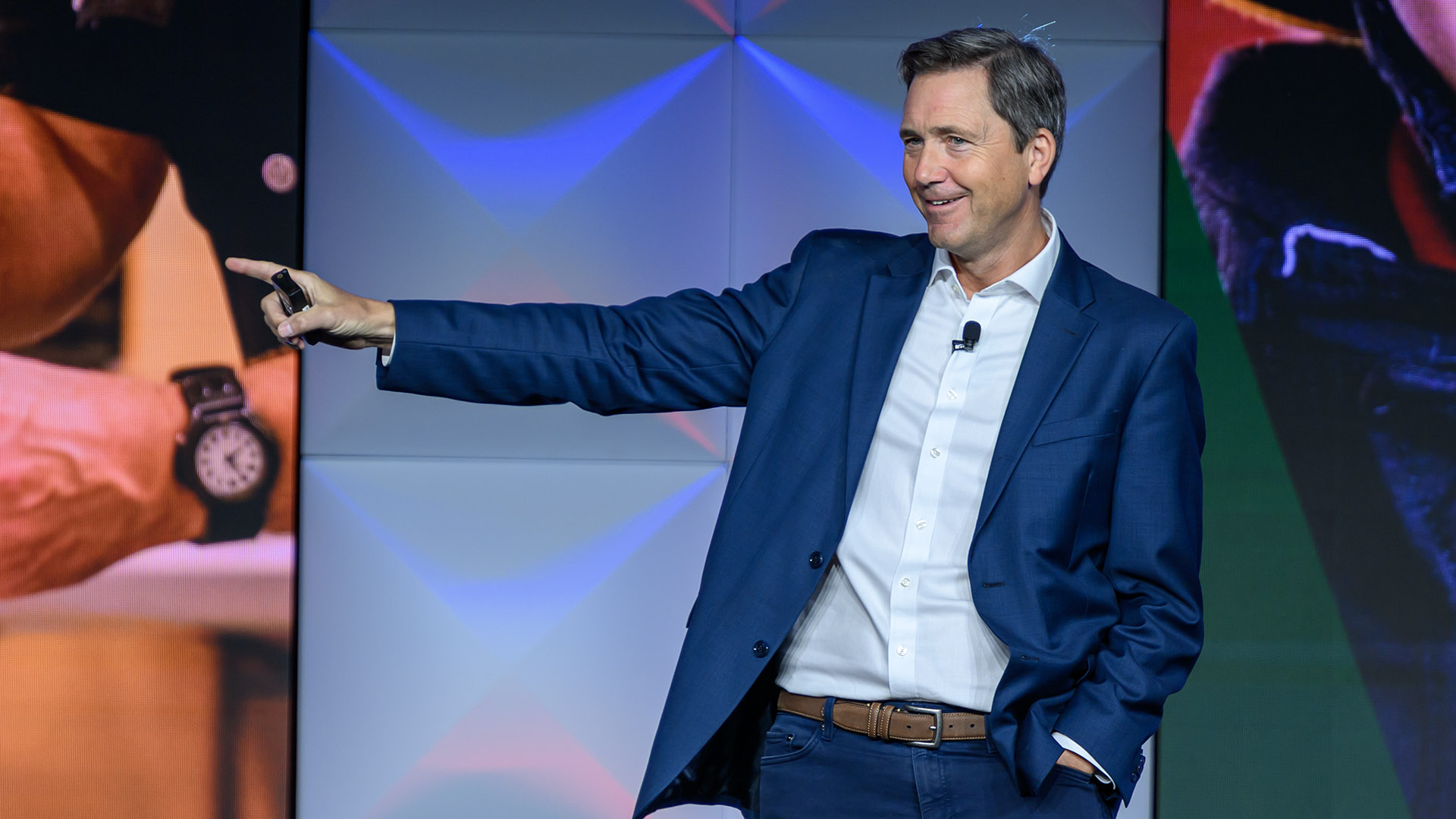 A photo of Richard Reeves speaking at the 2025 National Annual Meeting