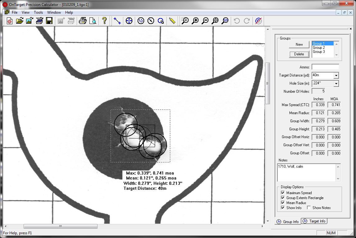 Ontarget precision calculator