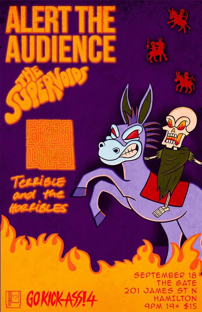 Alert the Audience, The Supervoids, Brain Drug, Terrible and the Horribles