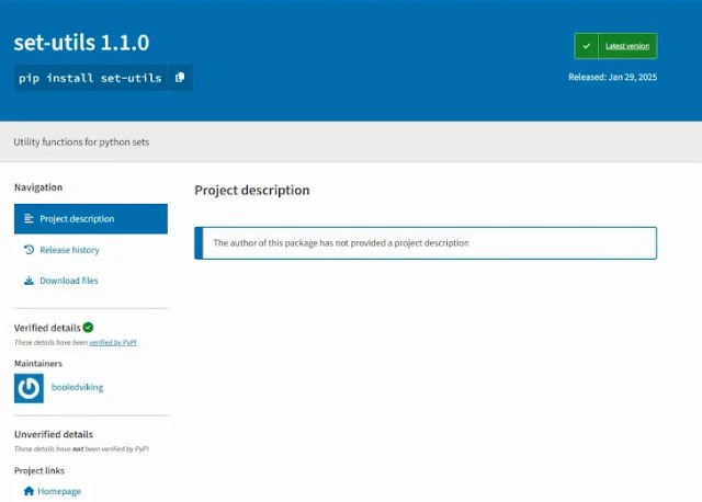 Malicious PyPI Package