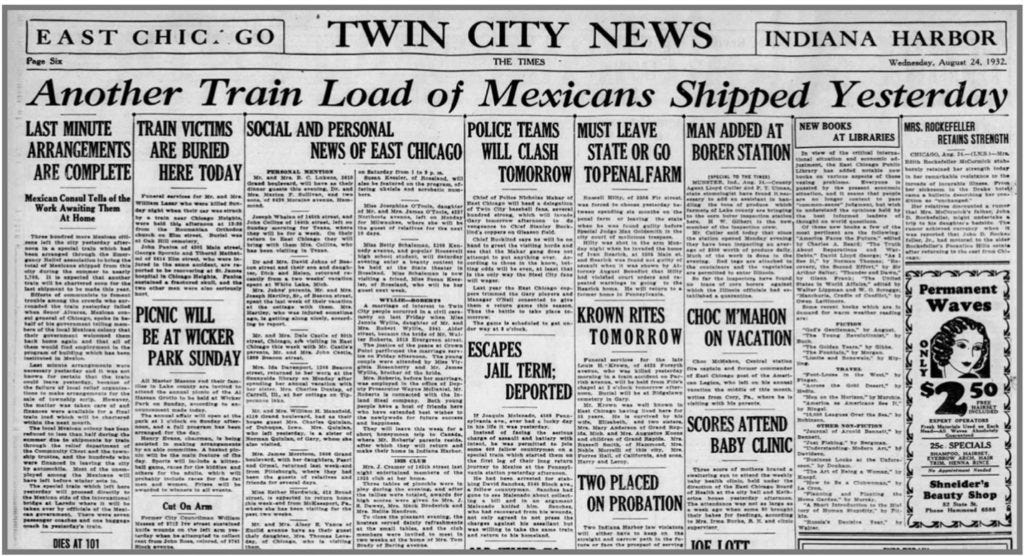 Last Minute Arrangements Are Complete: Mexican Consul Tells Them of the Work Awaiting Them at Home, Twin City News August 24, 1932 Last Minute Arrangements Are Complete: Mexican Consul Tells Them of the Work Awaiting Them at Home, Twin City News August 24, 1932