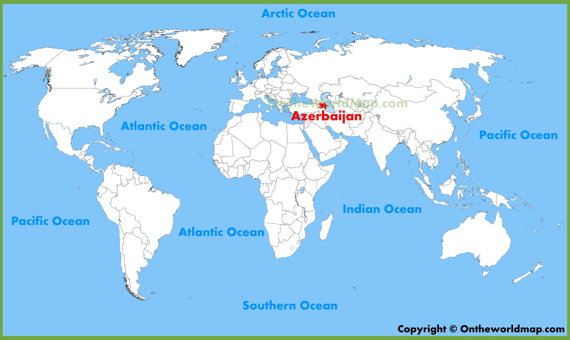 Azerbaijan Location On The World Map Azerbaijan Location Map 