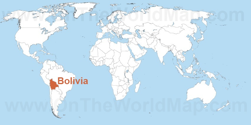 Bolivia On World Map.