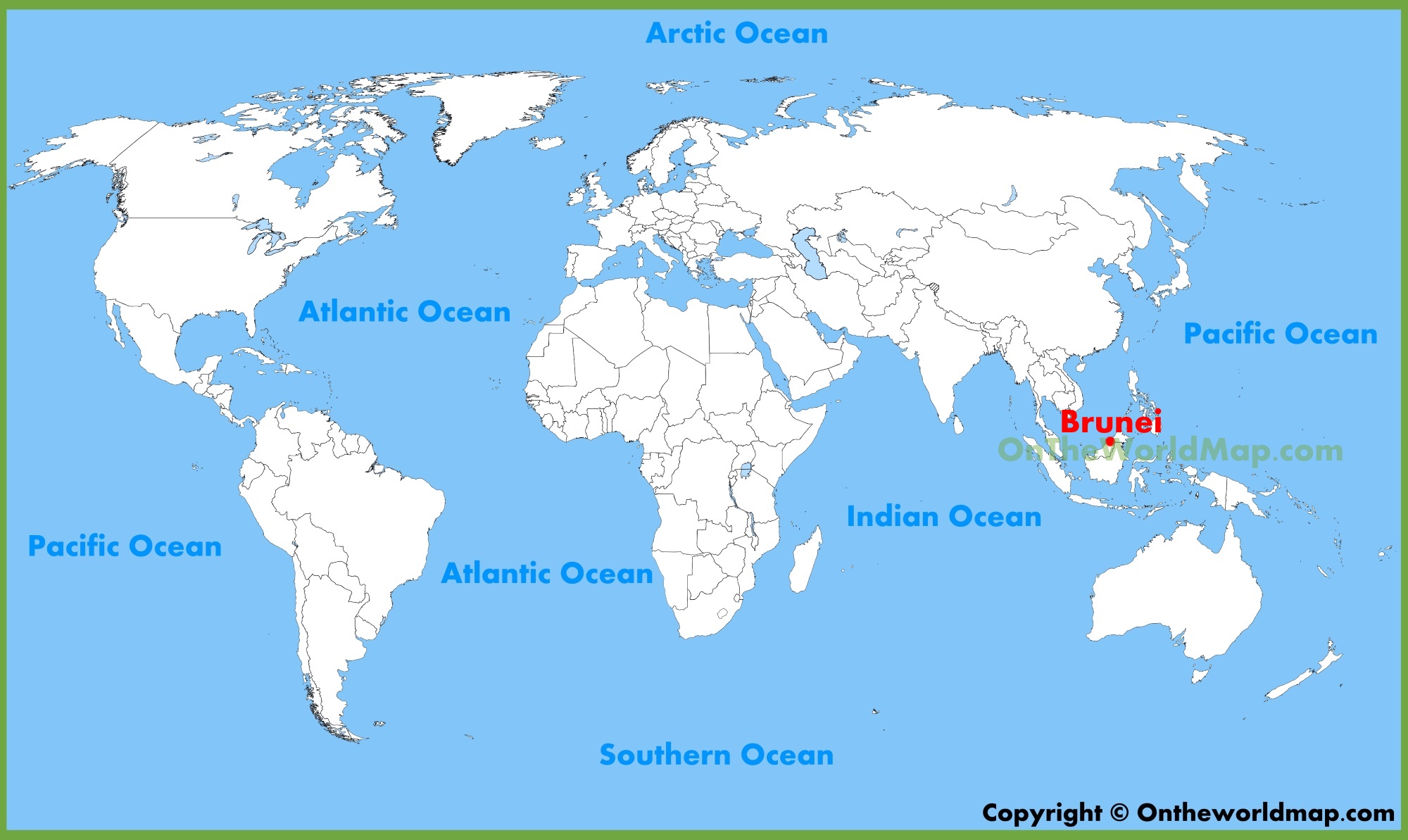 Brunei Location On The World Map Brunei Location Map 