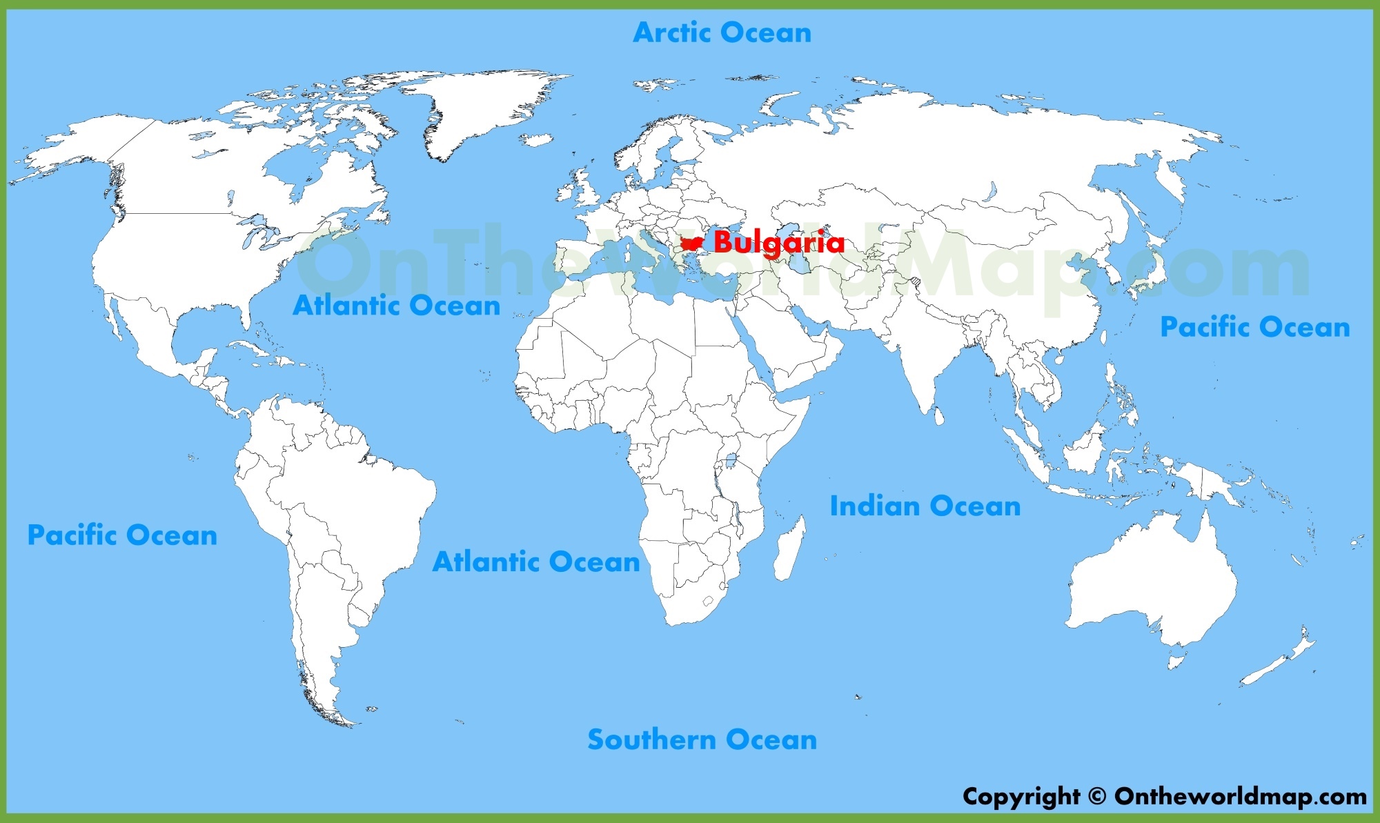 Bulgaria Location On The World Map Com Bulgaria Location Map 