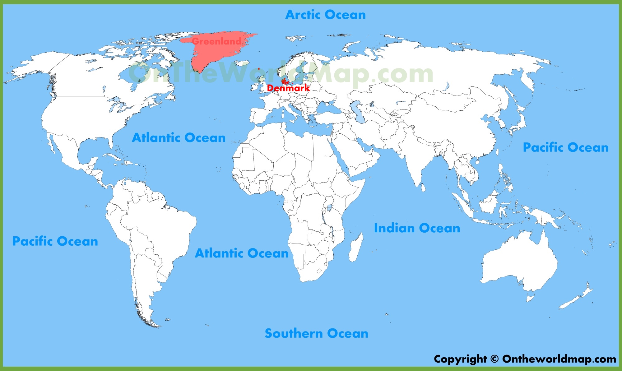 Denmark Location On The World Map Denmark Location Map 