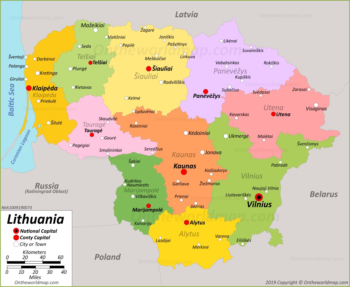 Lithuania Map Detailed Maps Of Lithuania Map Of Lithuania 
