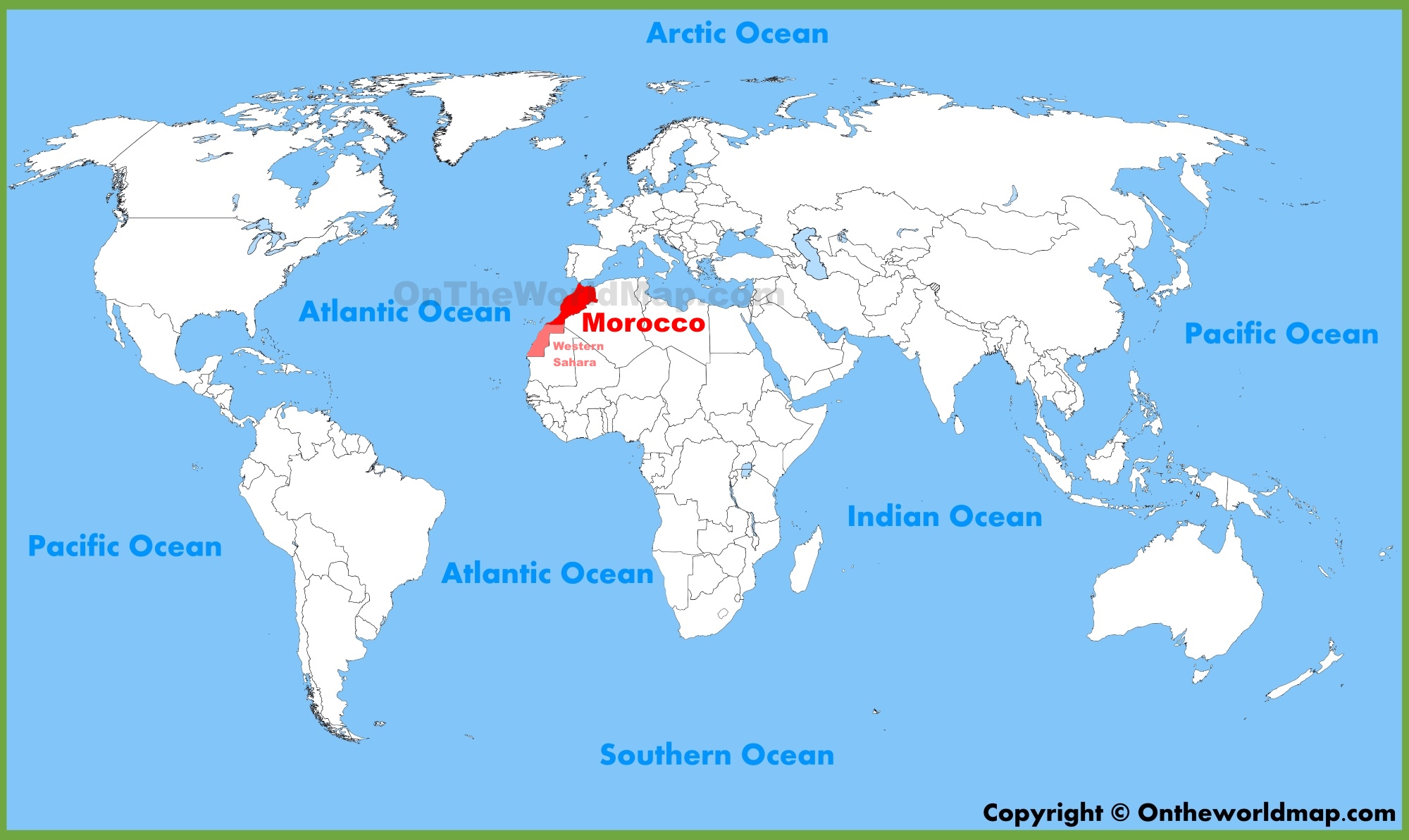 Morocco Location On The World Map Com Morocco Location Map 