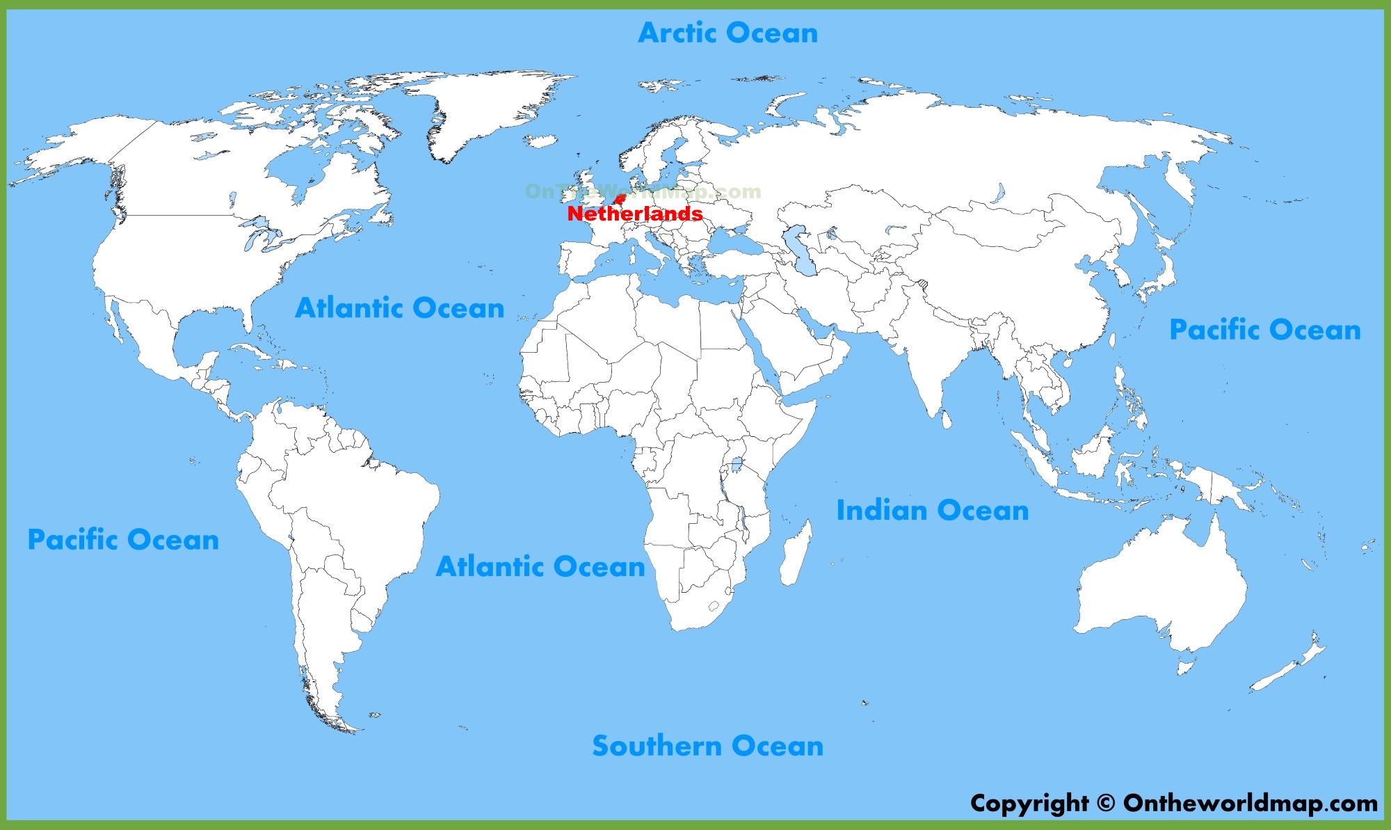 Netherlands Location On The World Map Netherlands Location Map 