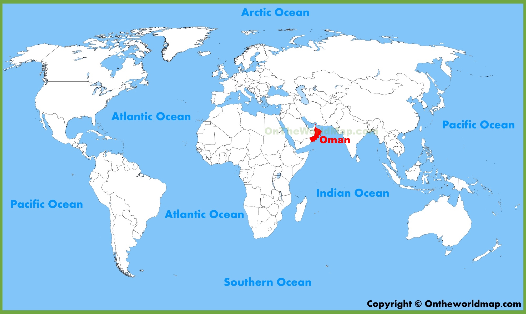 Oman Location On The World Map Oman Location Map 