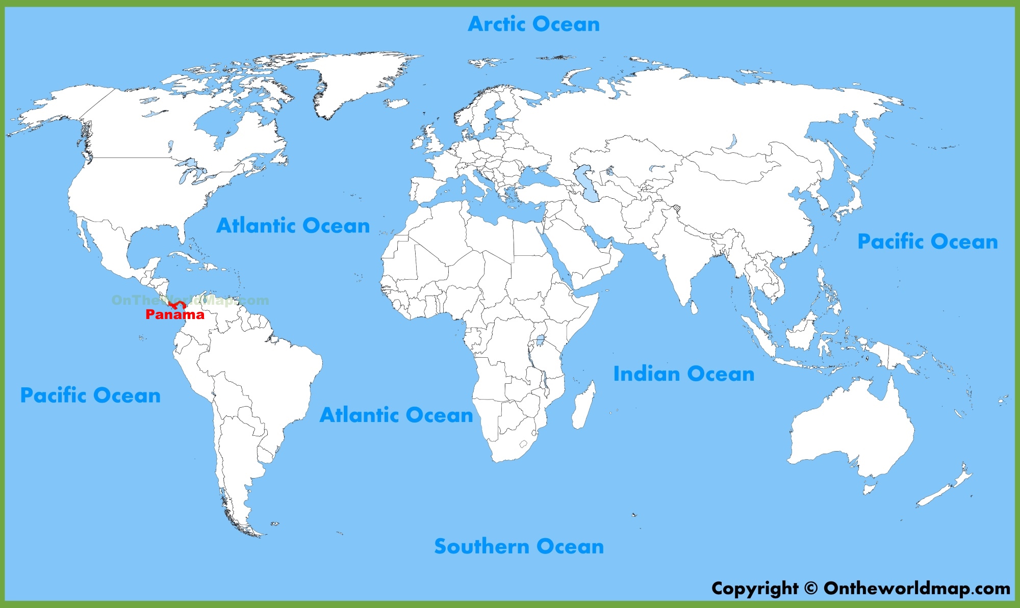 Panama Location On The World Map Com Panama Location Map 