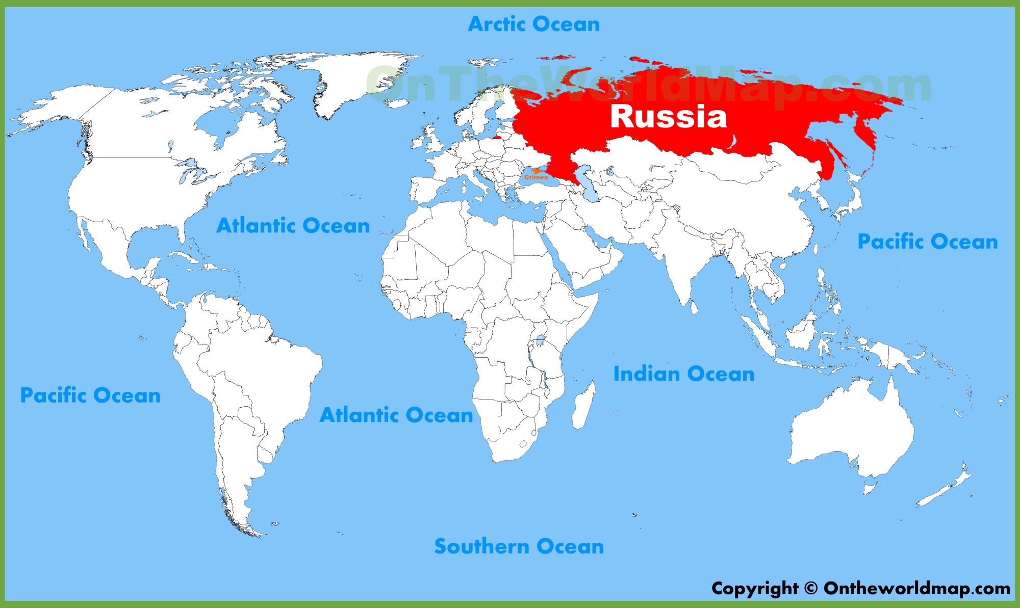 Russia Location On The World Map Com Russia Location Map 