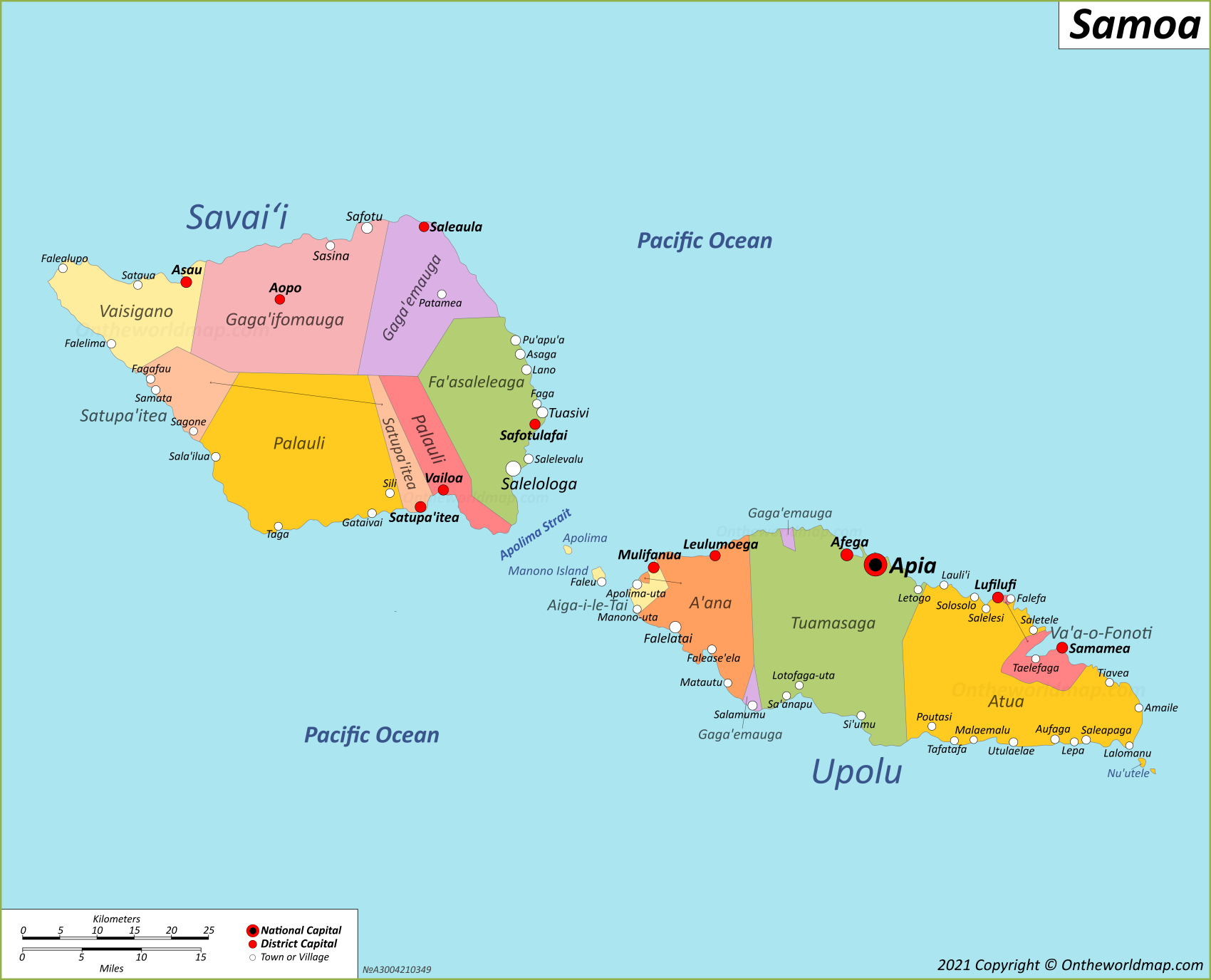 Samoa Map Detailed Maps Of Independent State Of Samoa Map Of Samoa 