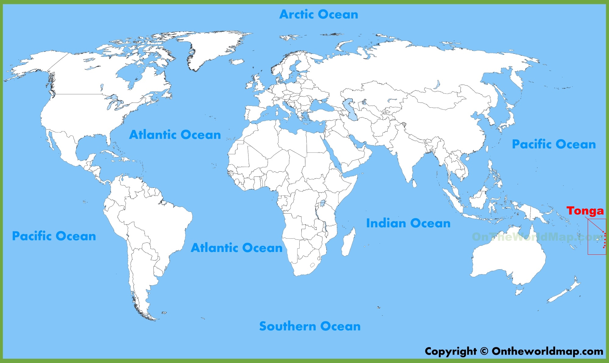 Tonga Location On The World Map Tonga Location Map 
