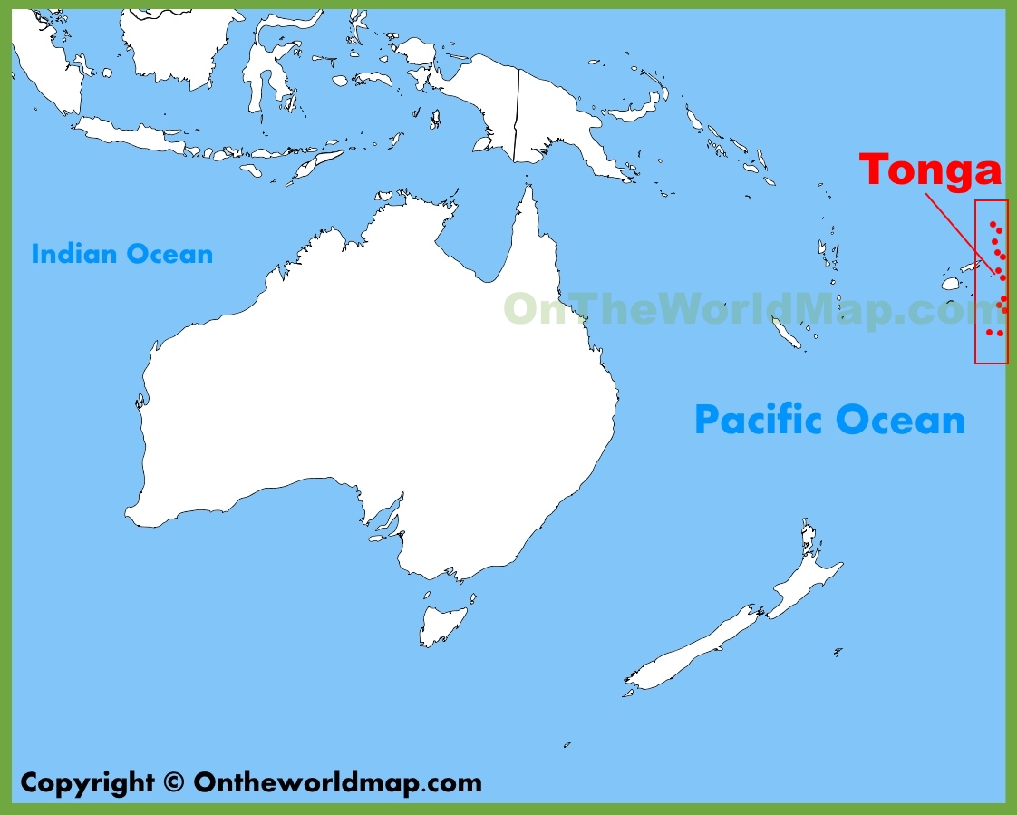 Tonga Archipelago Map Tonga Location On The Oceania Map 