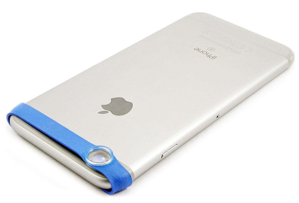Magnifier on an elastic for smartphone photography