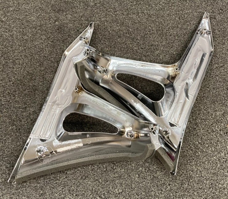 Chrome and Rubber Battery Side Cover Trim GL1800 2001-10