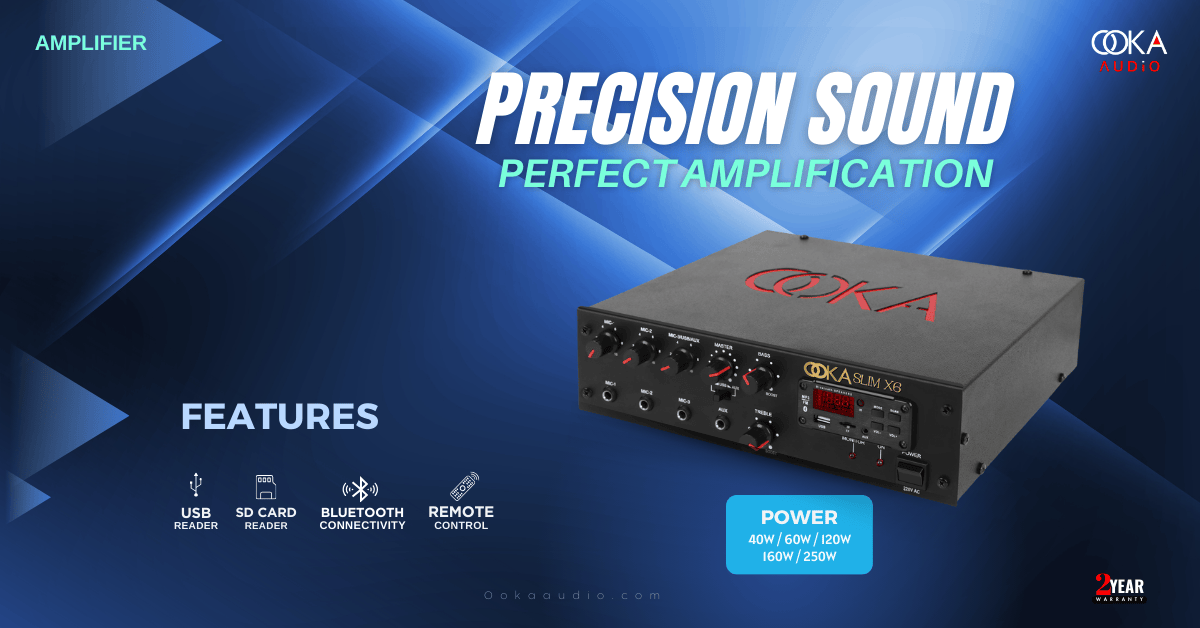 Audio amplifier for retail showroom