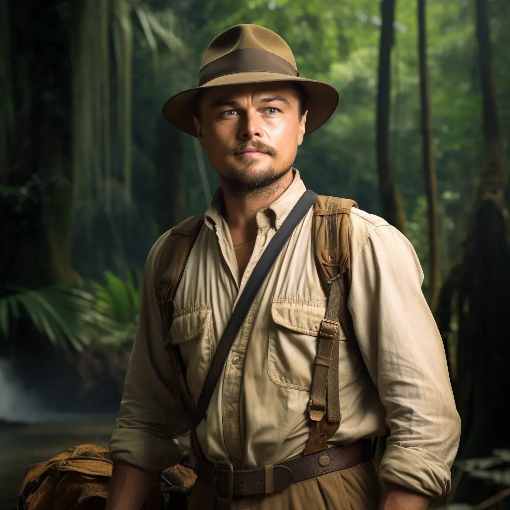 Leonardo DiCaprio as an explorer