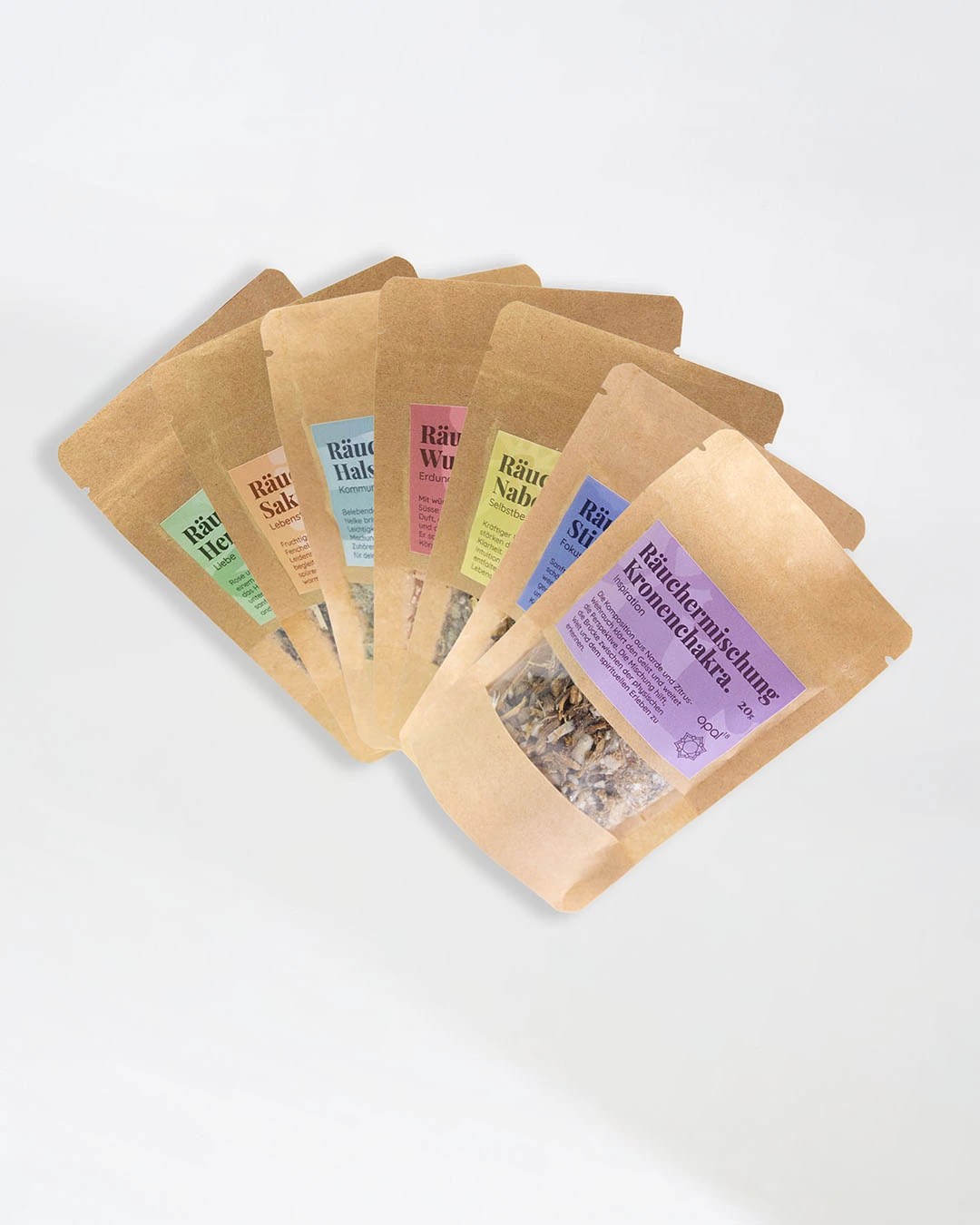 Chakra Räuchermischungs-Set – alle 7 Chakren