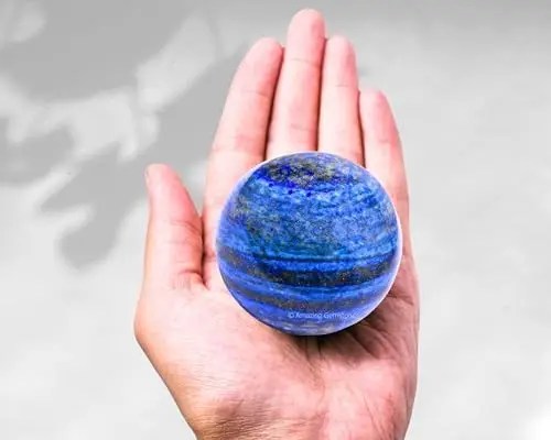 Lapis Lazuli Crystal Ball with Stand - 2.5" Inches Crystal Large Sphere Meditation Balls for Witchcraft and Decorative Balls : Home & Kitchen