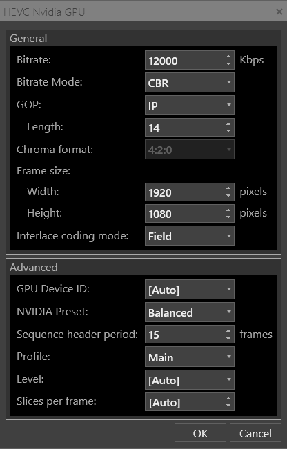 Codec And Wrapper Settings – Cinegy Open