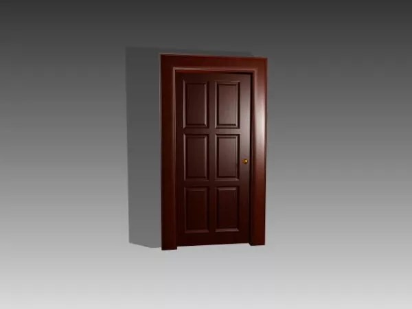 6 Panel Wooden Door Design Free 3d Model 3ds Dwg Max Vray Open3dmodel 208783