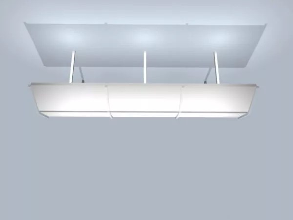 Drop Style Home Ceiling Fluorescent Light Free 3ds Max Model