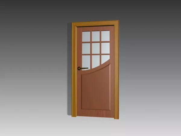 Wooden Door Glass Panel Design Free 3d Model 3ds Dwg Max Vray Open3dmodel 208567