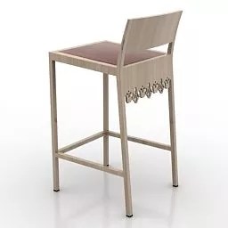 Wooden High Chair Bar Design Free 3d Model 3ds Open3dmodel 310399