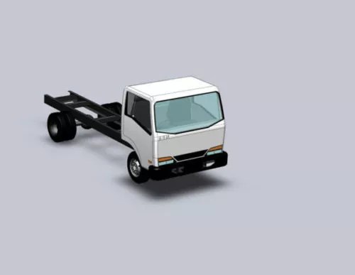 Mini truck vehicle free 3d model