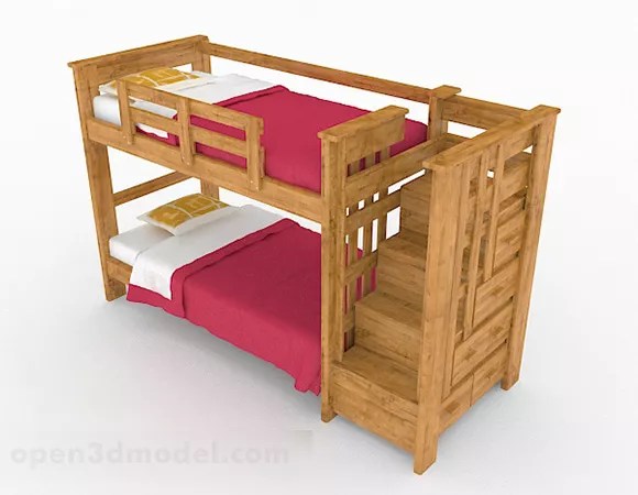 Cama De Madera Para Ninos Diseno De Literas Modelo Gratis En 3d Max Open3dmodel 332875