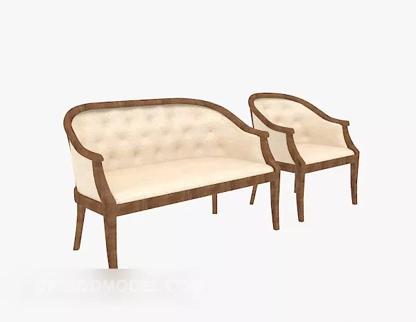 Simple Double Sofa Elegant Design Free 3d Model Max Open3dmodel 522751