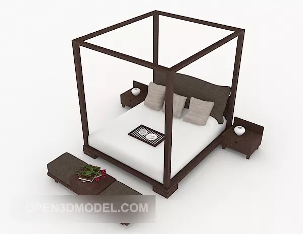 Modern Wooden Double Bed Free 3d Model Max Open3dmodel 506474