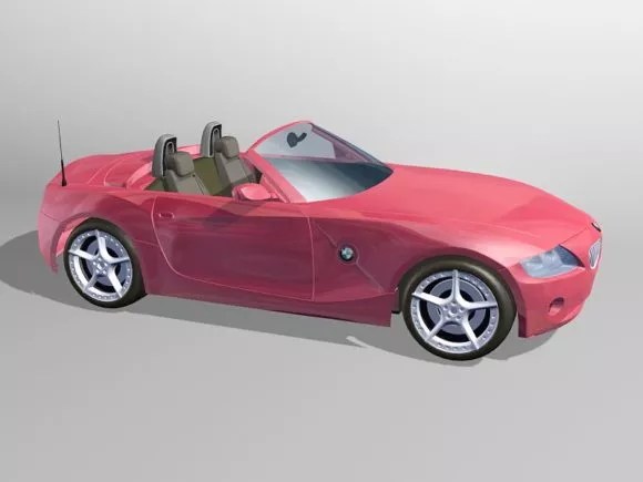 Bmw z4 convertible sport car free 3d model