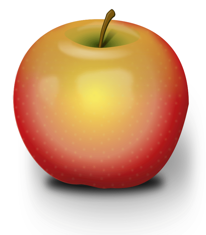 Photorealistic red apple