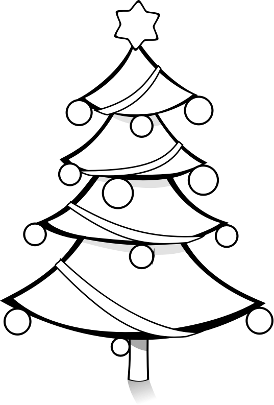 Christmas tree coloring page
