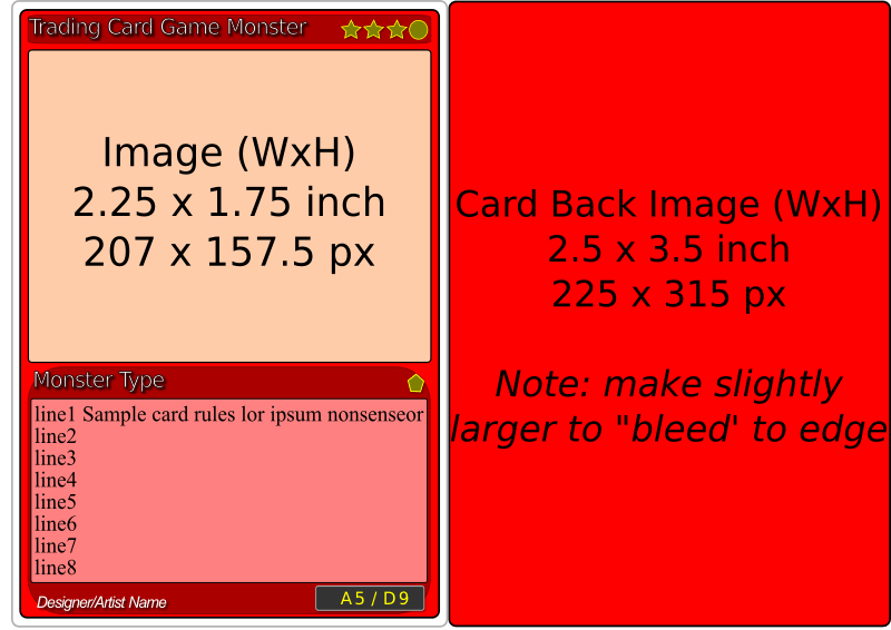 There are no custom templates or blueprints that we could use to define the cards layout of our different sets, so we can make changes that are applied to . Trading Card Game Template Openclipart