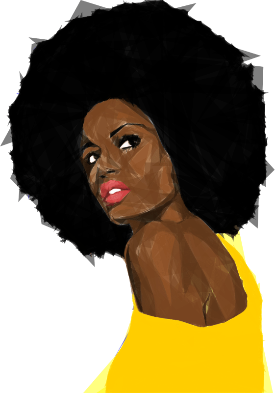 With these woman png images, you can directly . Beautiful Black Woman 2 Geometric No Background Openclipart