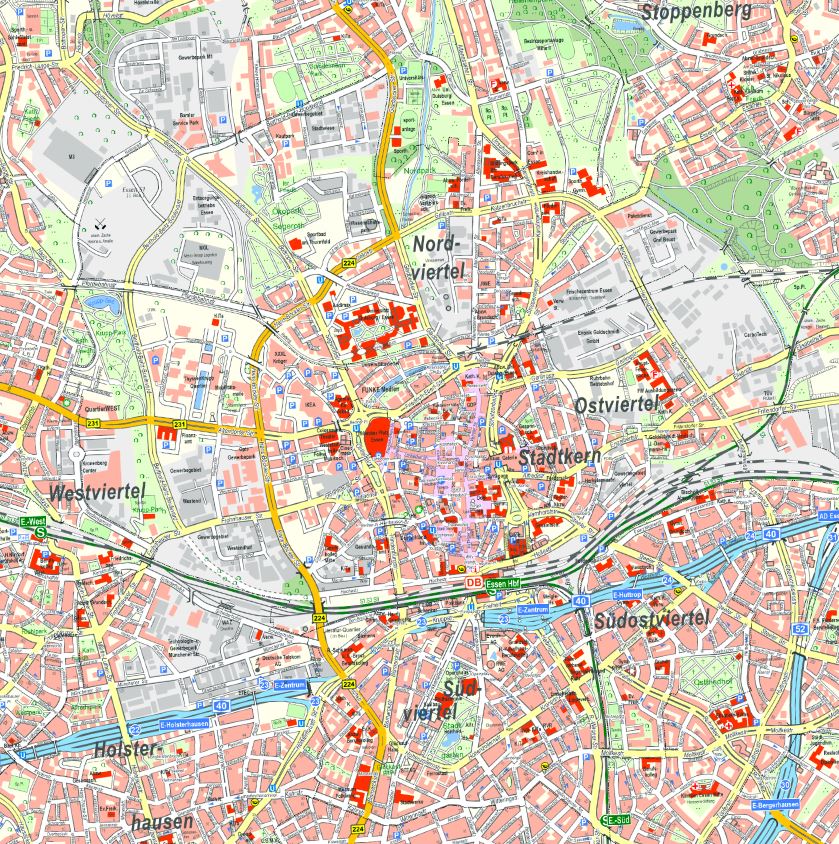 Amtlicher stadtplan essen