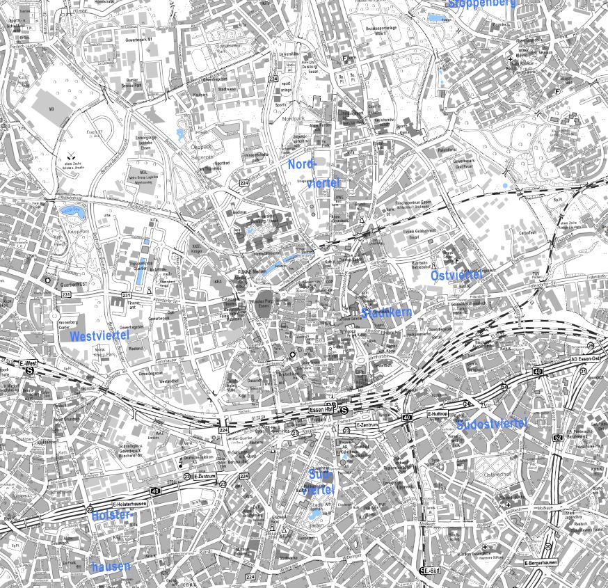 Amtlicher stadtplan essen